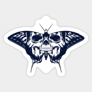 Skull On Butterfly Wings Sticker